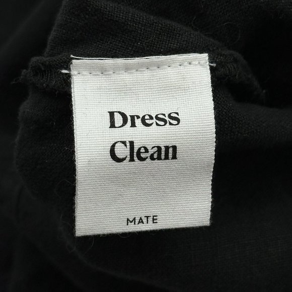 MATE the Label Women's Size Medium Black Linen Long Sleeve Button-Up Jumpsuit - Picture 14 of 15